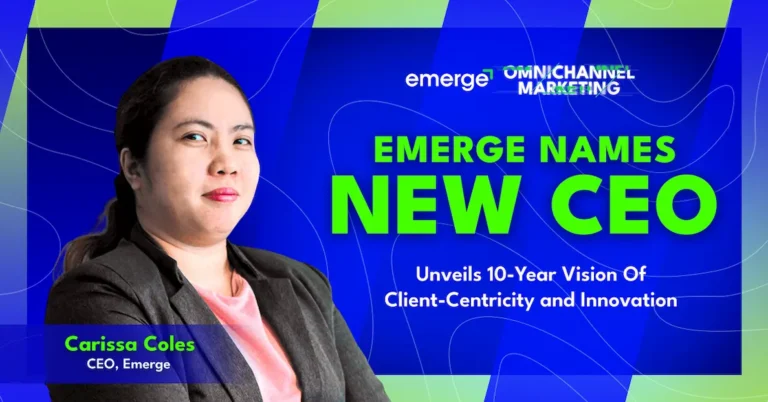 EMERGE NAMES NEW CEO, UNVEILS 10-YEAR VISION OFCLIENT-CENTRICITY AND INNOVATION