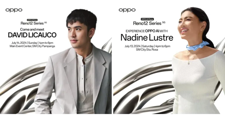 Usher in the all-new OPPO Reno12 Series 5G with Nadine Lustre and David Licauco this weekend